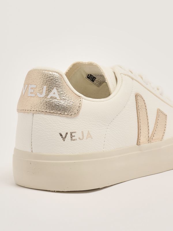Veja Campo women s leather sneakers - White-Platinum com