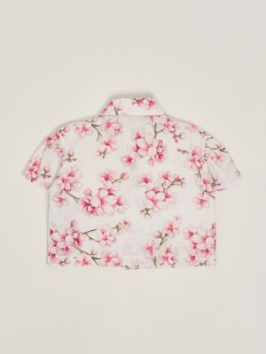 2. Girl's cotton shirt White-Pink Monnalisa 11e3005604
