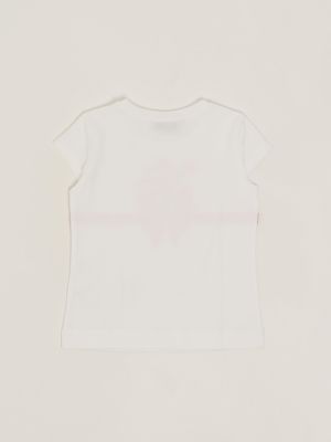 2. T-shirt fille en coton stretch Blanc-rose Monnalisa 11e6095202