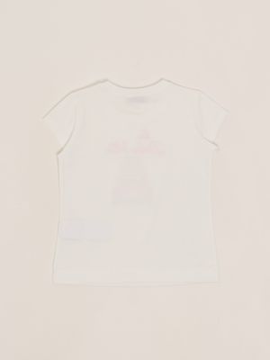 2. T-shirt fille en coton stretch Blanc-Rouge Monnalisa 11e6265202