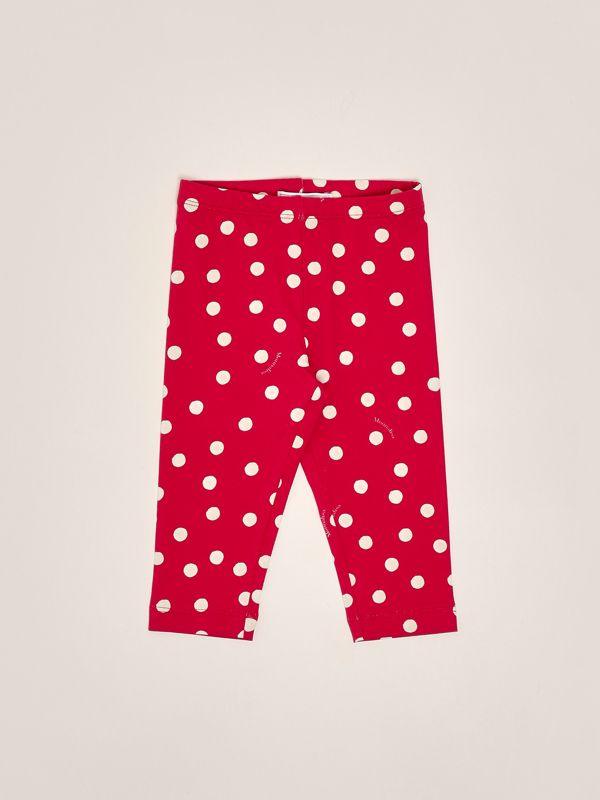 1. Stretch cotton newborn leggings Red-White Monnalisa 31e4095619