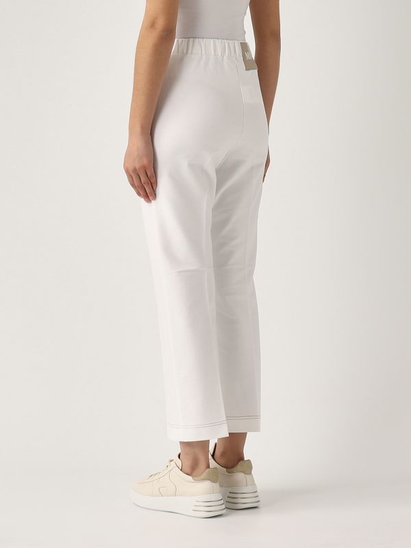 パンツ MM Max Mara Woman Pants White 2516781107600 001 Women's Ombra stretch cotton blend pants 2516781047600 White
