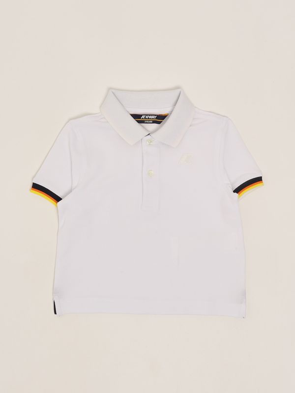 1. Poloshirt aus Stretch-Baumwolle für Jungen Weiß K-Way k6126lw