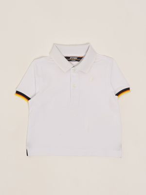 1. Poloshirt aus Stretch-Baumwolle für Jungen Weiß K-Way k6126lw