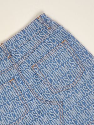 3. Gonna bambina in misto cotone Denim Medio Moschino hdj03ml0e28
