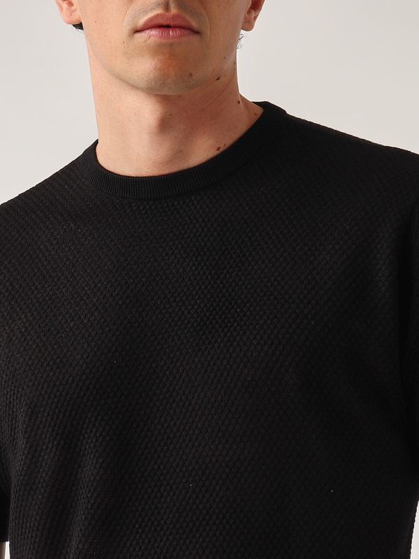 4. Men's lyocell and wool blend sweater Black Emporio Armani em001568af14854