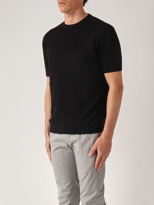 2. Men's lyocell and wool blend sweater Black Emporio Armani em001568af14854