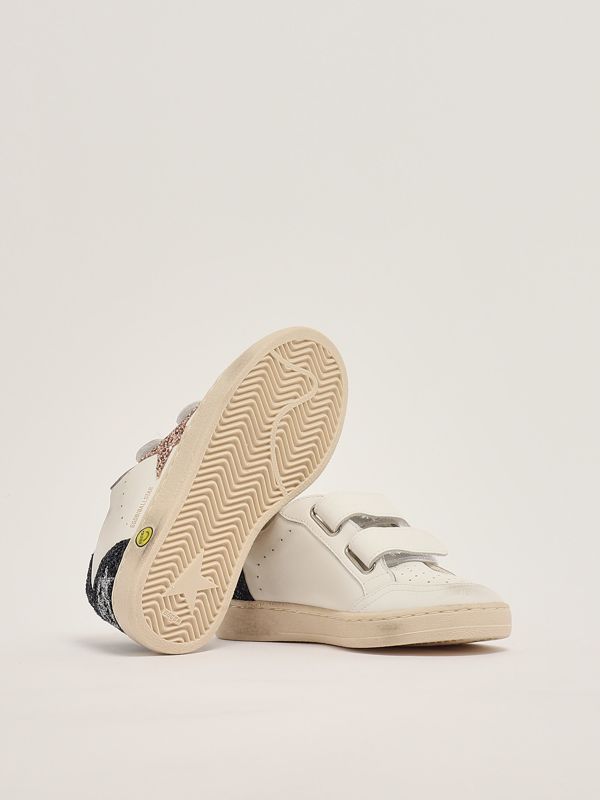 4. Sneakers bambina Ballstar in pelle Bianco-Oro Golden Goose gyf00501f006799