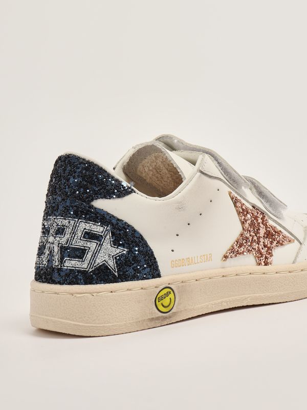 5. Sneakers bambina Ballstar in pelle Bianco-Oro Golden Goose gyf00501f006799