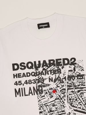 3. T-shirt bambino in cotone Bianco Dsquared2 dq2801d004g