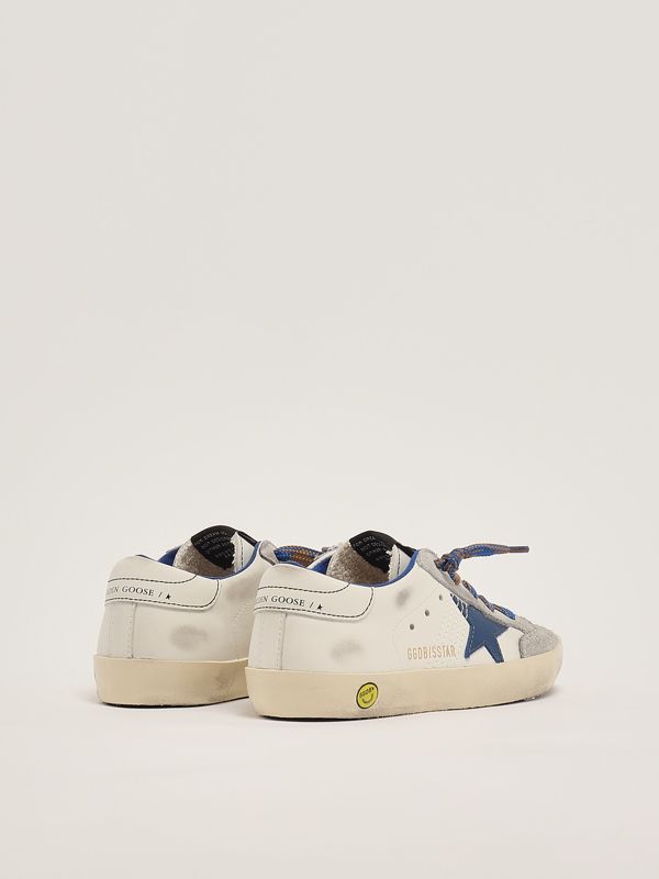 3. Superstar leather baby sneakers White-Blue Golden Goose gyf00107f006755