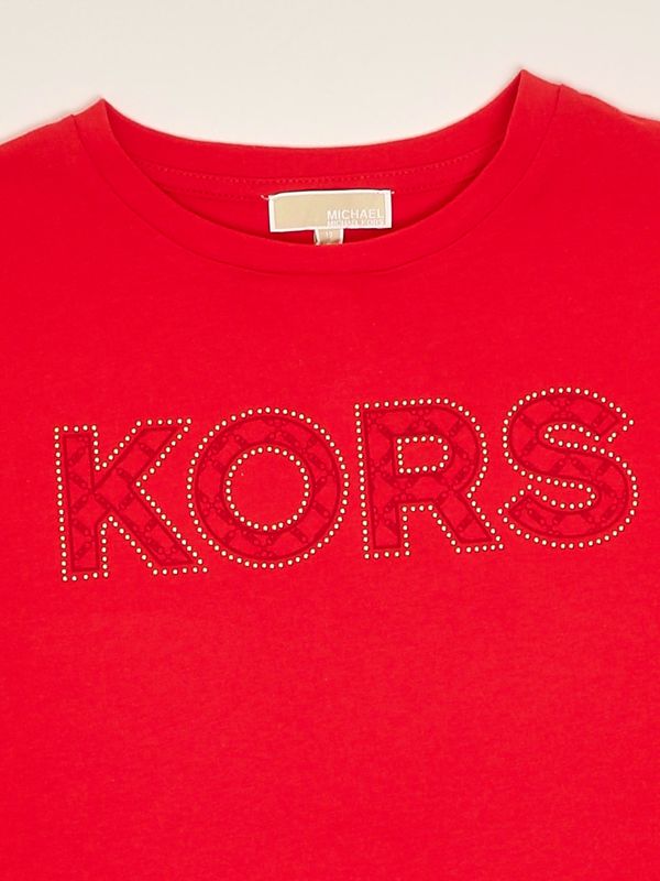 3. Cotton T-shirt for girls Orange Michael Kors r30319