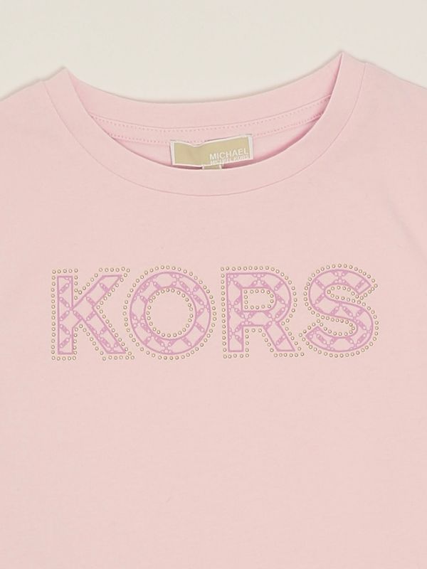 3. Cotton T-shirt for girls Pink Michael Kors r30319