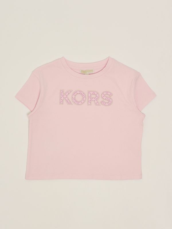 1. Cotton T-shirt for girls Pink Michael Kors r30319