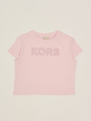 1. Cotton T-shirt for girls Pink Michael Kors r30319