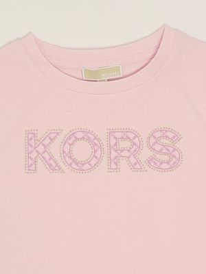 3. Cotton T-shirt for girls Pink Michael Kors r30319