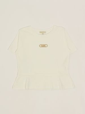 1. T-shirt en coton pour fille Blanc Michael Kors r30321