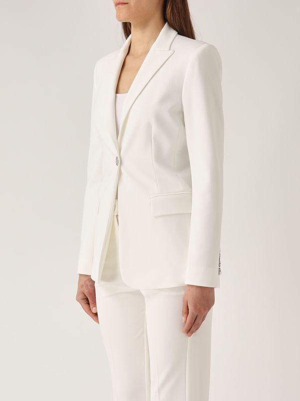 コ*ー様 〚未使用品〛BLAZER  QS TRIPLE WHITE Women's New Signum jacket in technical viscose stretch