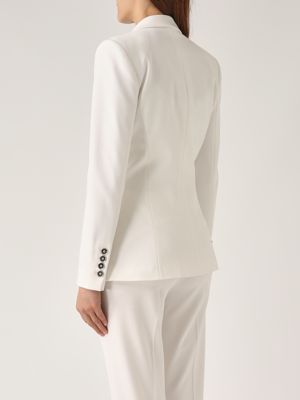 3. Giacca donna New Signum in tessuto tecnico di viscosa stretch Bianco