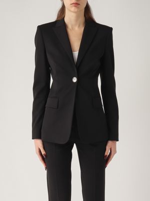 1. Giacca donna New Signum in tessuto tecnico di viscosa stretch Nero