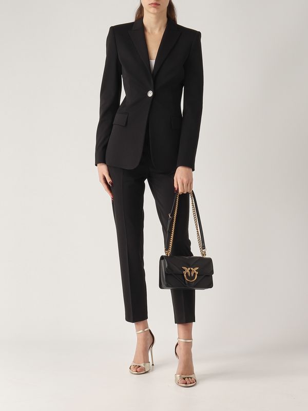Pinko BELLO PANTALONE PUNTO STOFFA - Pantaloni - black/nero
