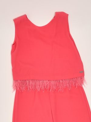 3. Girl's crepe jumpsuit Coral Liu Jo ga5134t4508