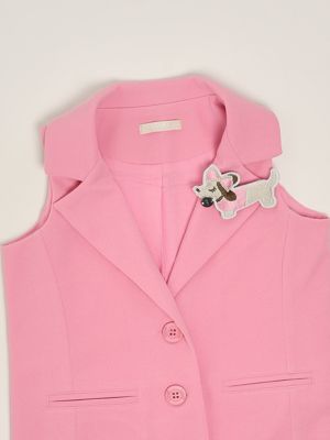 3. Gilet bambina in jersey stretch Rosa Liu Jo ka5005j4633