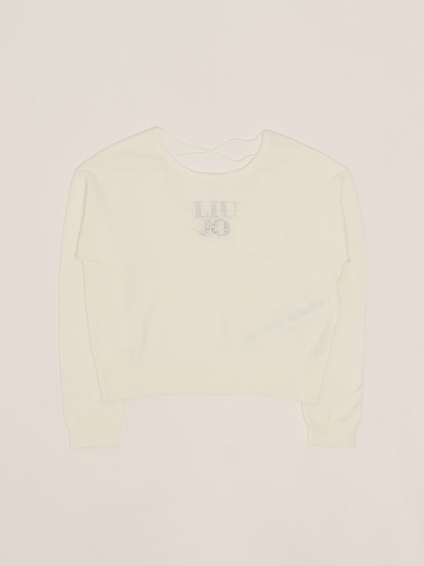 1. Pullover aus Viskosemischung für Mädchen Weiß Liu Jo ga5128ms49i
