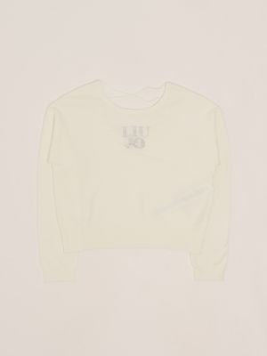 1. Pullover aus Viskosemischung für Mädchen Weiß Liu Jo ga5128ms49i