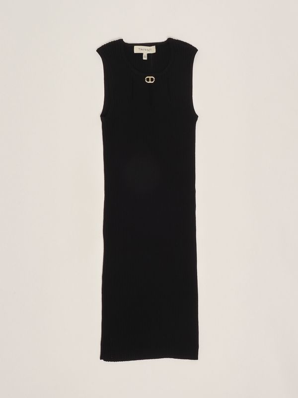 1. Abito bambina in maglia Nero Twinset 251gj3410