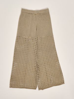 1. Girl's lurex knit pants Hemp Twinset 251gj3432