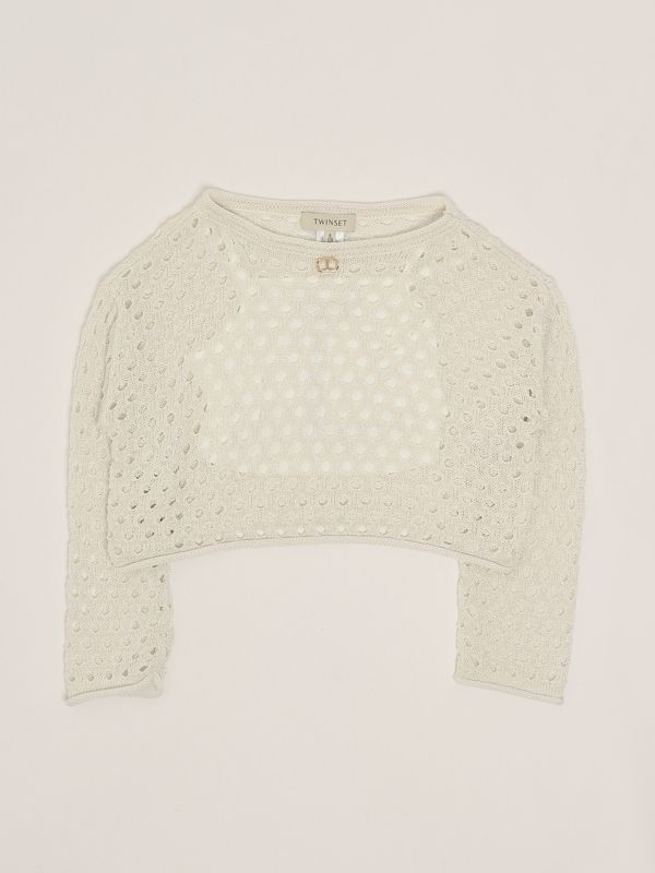 1. Pull en viscose pour fille Blanc Twinset 251gj3433
