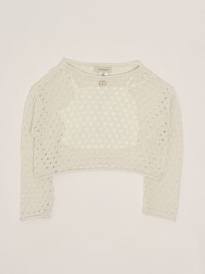 1. Pull en viscose pour fille Blanc Twinset 251gj3433