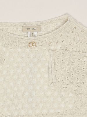 3. Pull en viscose pour fille Blanc Twinset 251gj3433