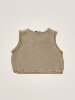 2. Lurex-Strickoberteil für Mädchen Hanf Twinset 251gj3431