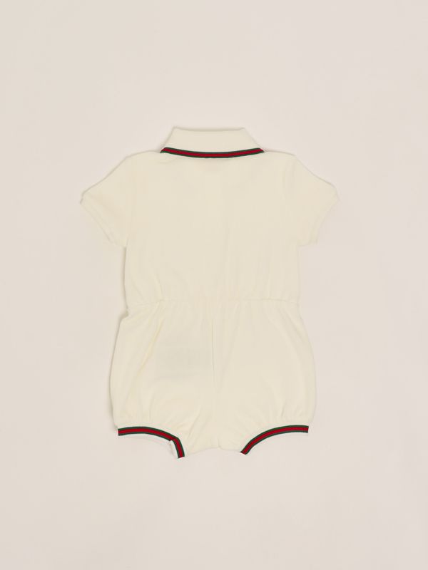 2. Tutina neonato in misto cotone Bianco Gucci 808690xjgz5