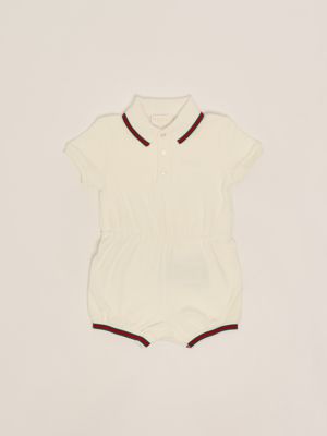 1. Tutina neonato in misto cotone Bianco