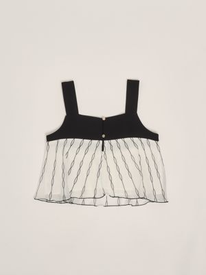 2. Krepp-Top für Mädchen Weiß-Schwarz Patrizia Pepe 7c0262a583