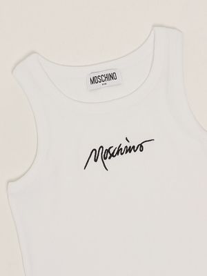 3. Girl's cotton blend top Optical White Moschino hdm06mlba39