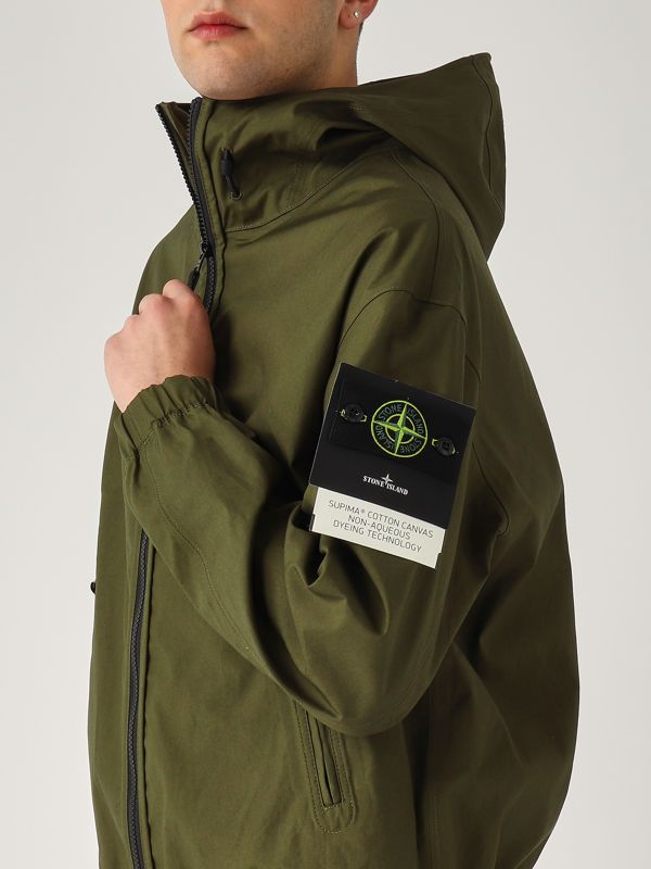 4. Supima cotton canvas jacket for men Dark green Stone Island k1s154100079s0011