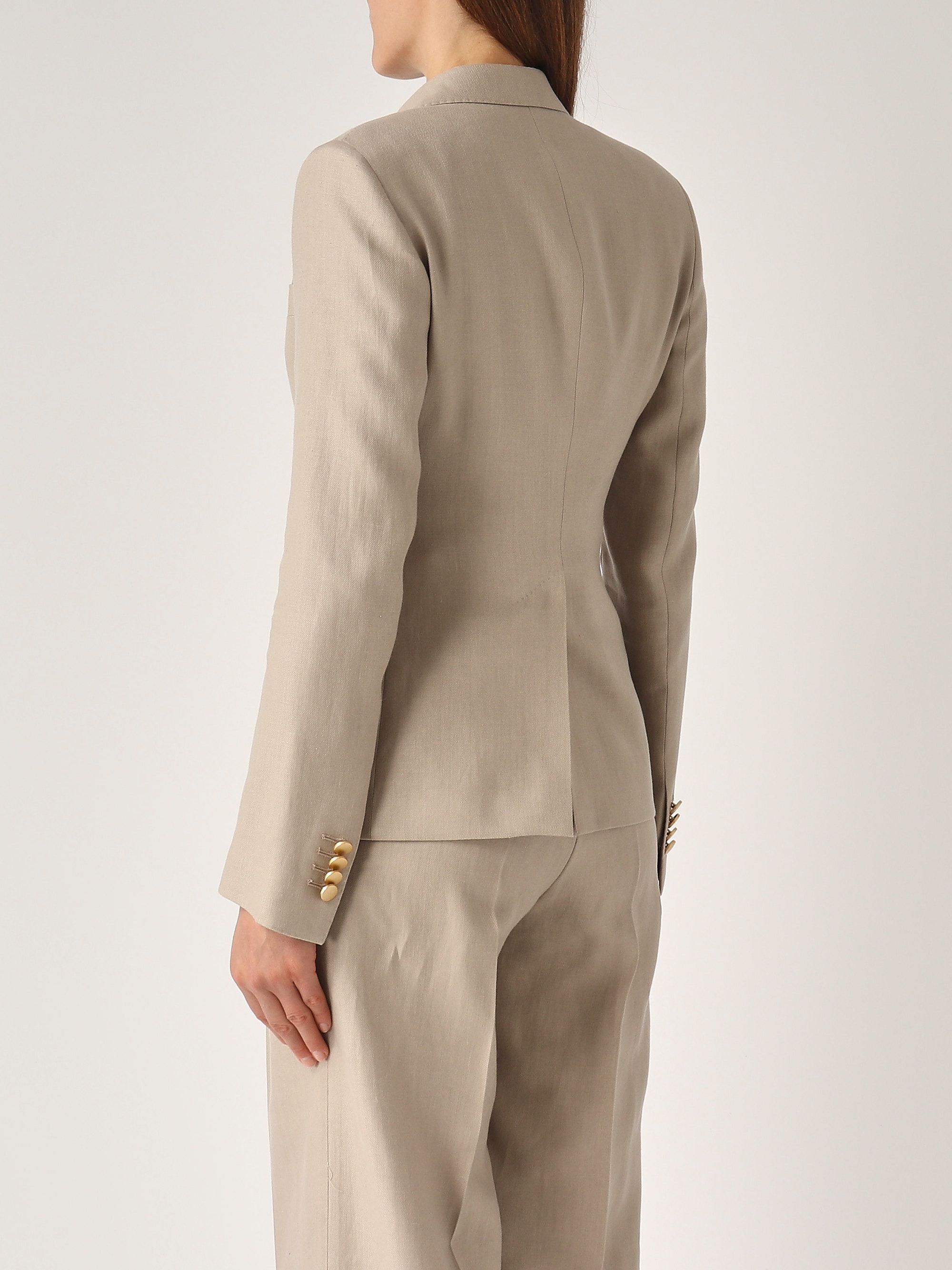 ボトムスその他 Tagliatore J-Coral Double Breasted Jacket In Blue Linen Tagliatore J-Coral Dark Blue Linen Double Breasted Jacket