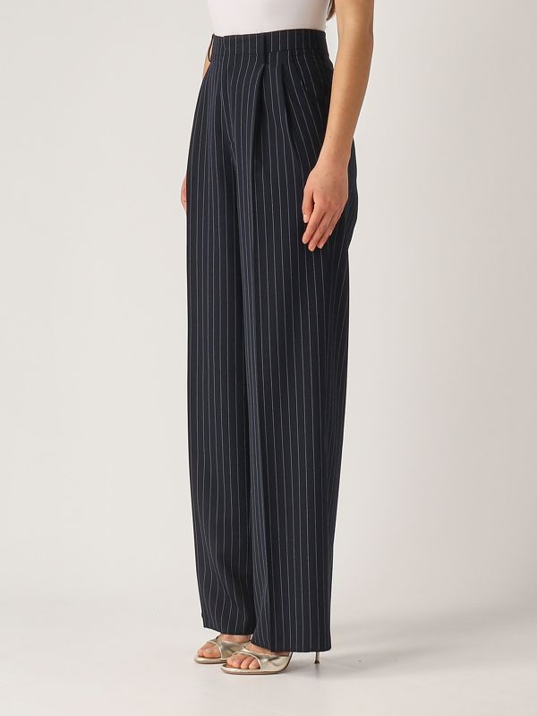 2. Pantalone donna P-Ebony Navy-Bianco Tagliatore m50006pebony