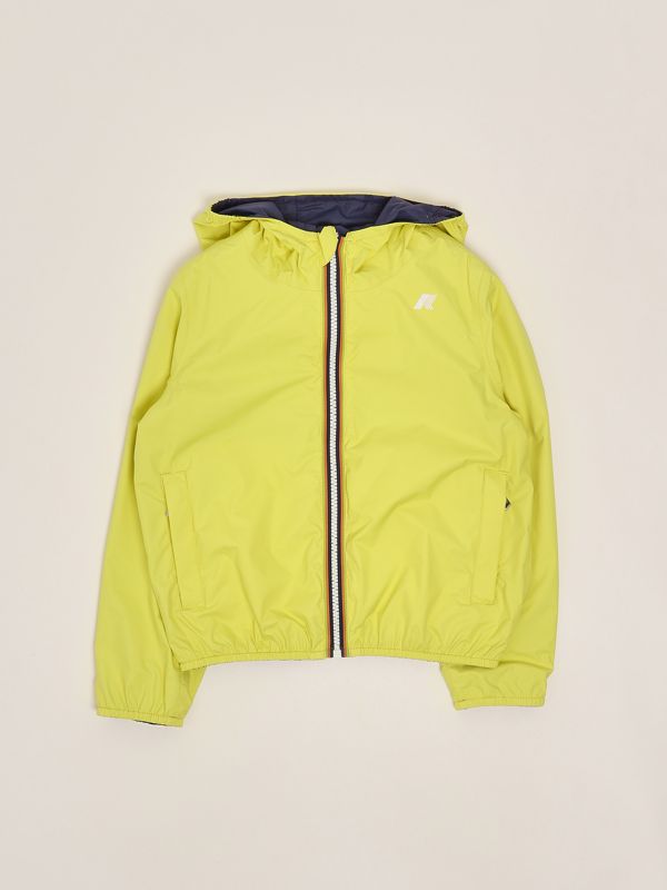 1. Jack Plus Doppelte Kinderjacke aus Nylon Limette K-Way k61314w