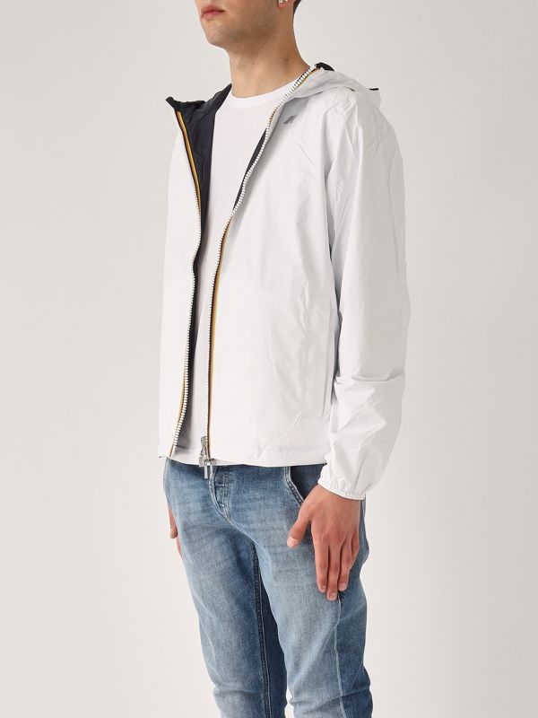 2. Jake Plus.2 Double nylon jacket for men White-Navy K-Way k2124ew
