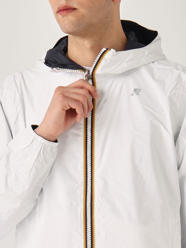 4. Jake Plus.2 Double nylon jacket for men White-Navy K-Way k2124ew