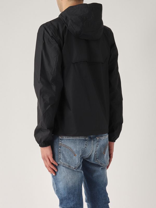 3. Jake Plus.2 Double nylon jacket for men Black-Military K-Way k2124ew