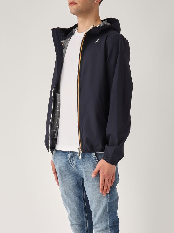 4. Giacca uomo Jake Stretch Dot Blu Navy K-Way k5127qw