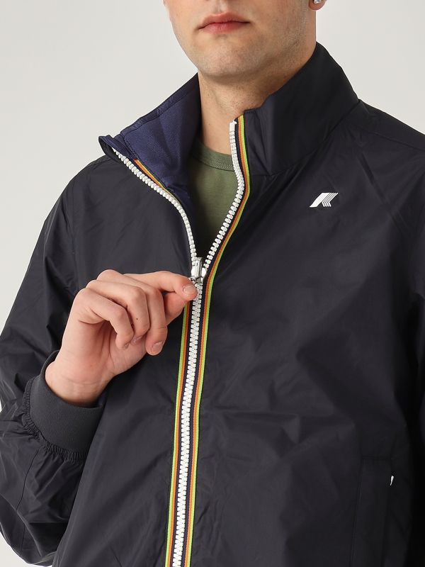 【♡】Peate 2way nylon jacket K-Way Arsene Plus.2 Double nylon jacket for men - Navy-Cobalt