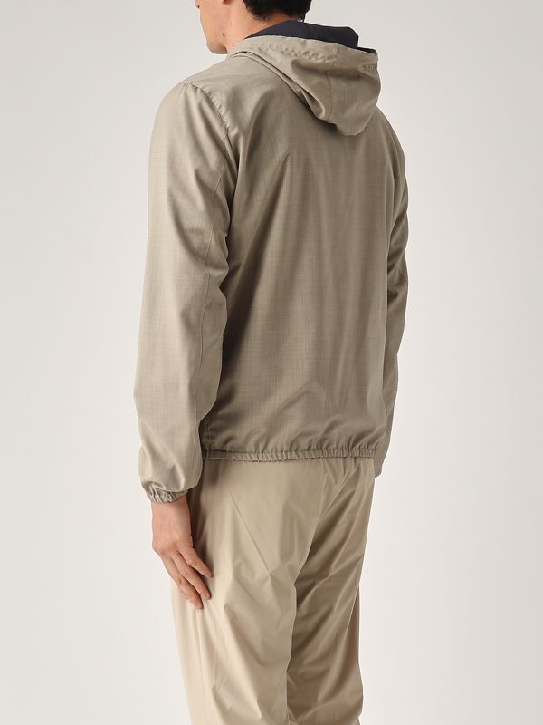 4. Men's reversible jacket in wool and silk Turtledove-Navy Herno gi000491u33440