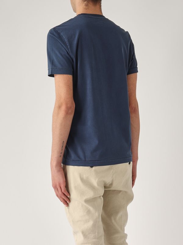 3. Herren-T-Shirt aus Baumwolle Blau Fay npmb350132tuy1